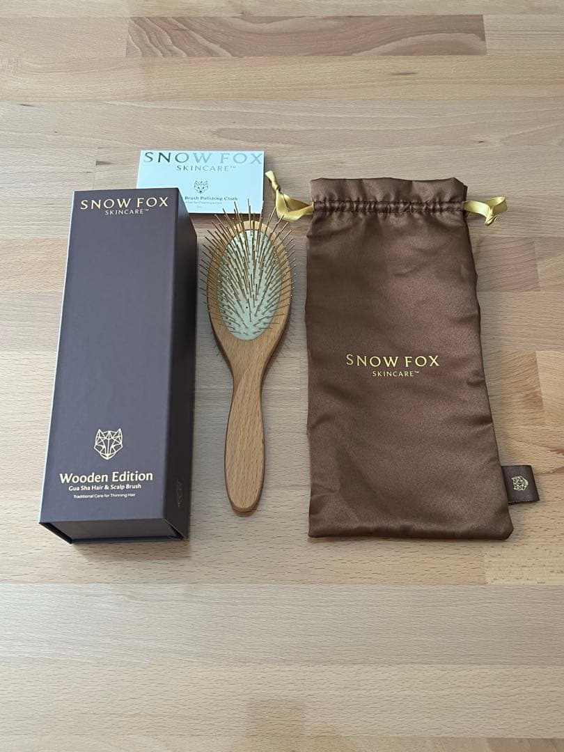 【超美品】 FOX プレミアムFOXカッサウッドヘアブラシ　箱有り