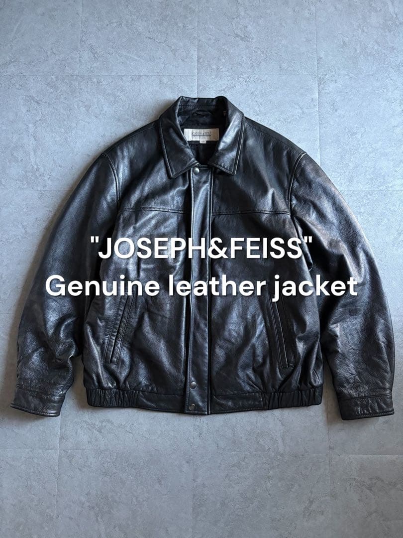 菖己様 JOSEPH&FEISS レザージャケット ブラック L 本革 美品