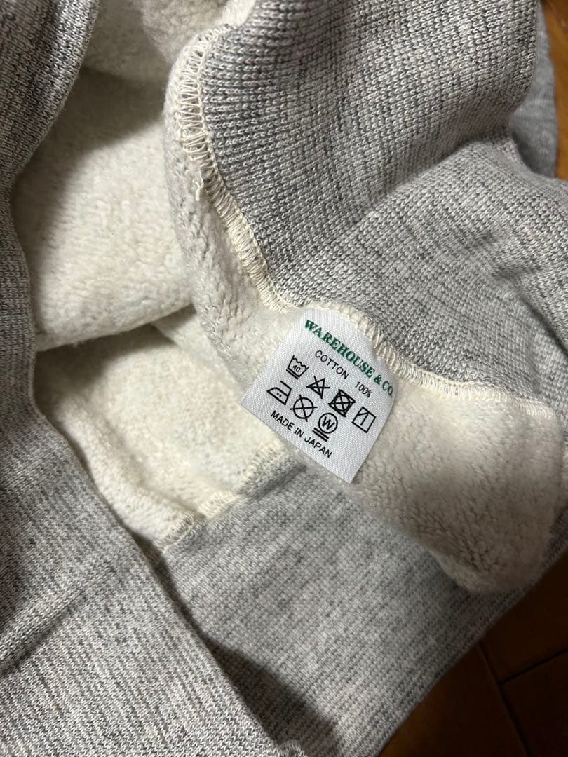 ウエアハウス/ビームスプラス 別注 スウェットパーカー/ヘザーグレー