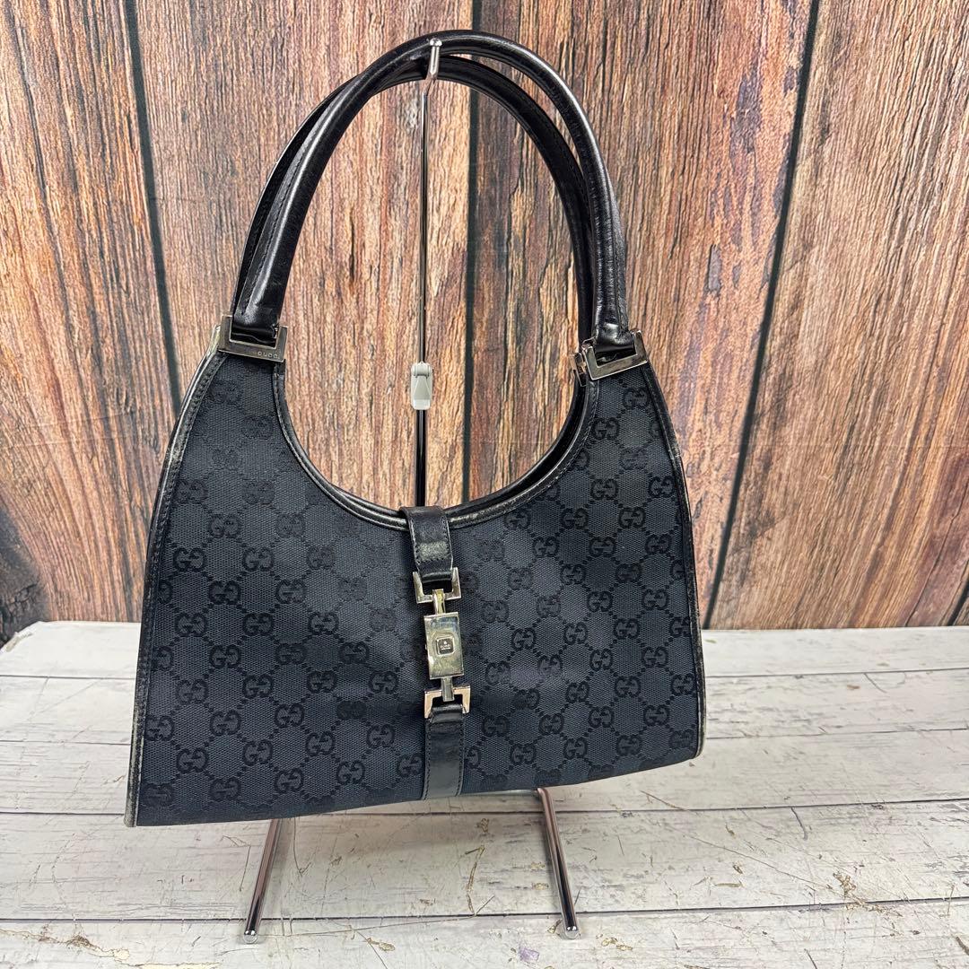 GUCCI グッチ ジャッキーライン GGキャンバス ハンドバッグ