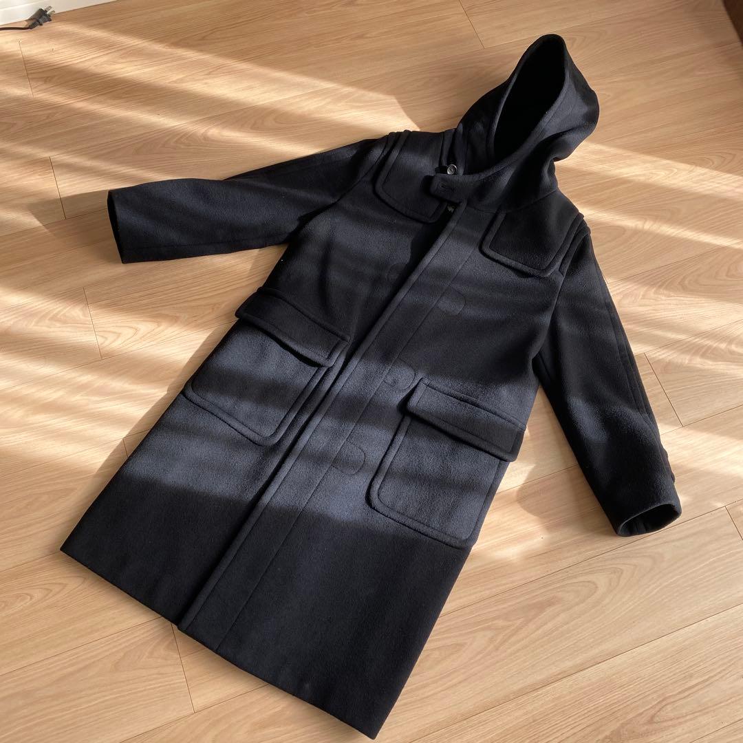 アタラクシア　フード付きダッフルコート　黒