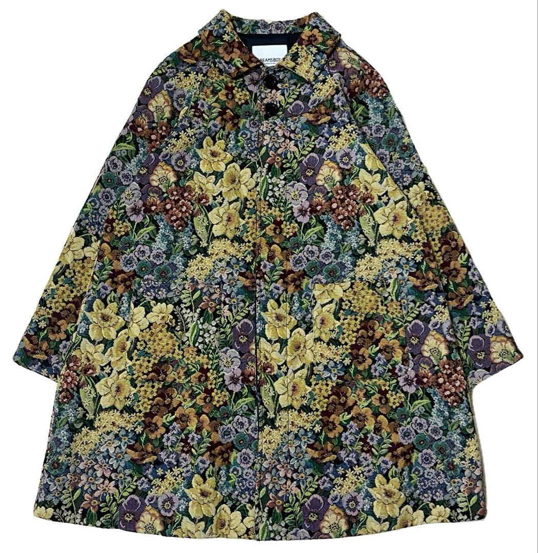 BEAMS BOY ゴブラン織花柄コート