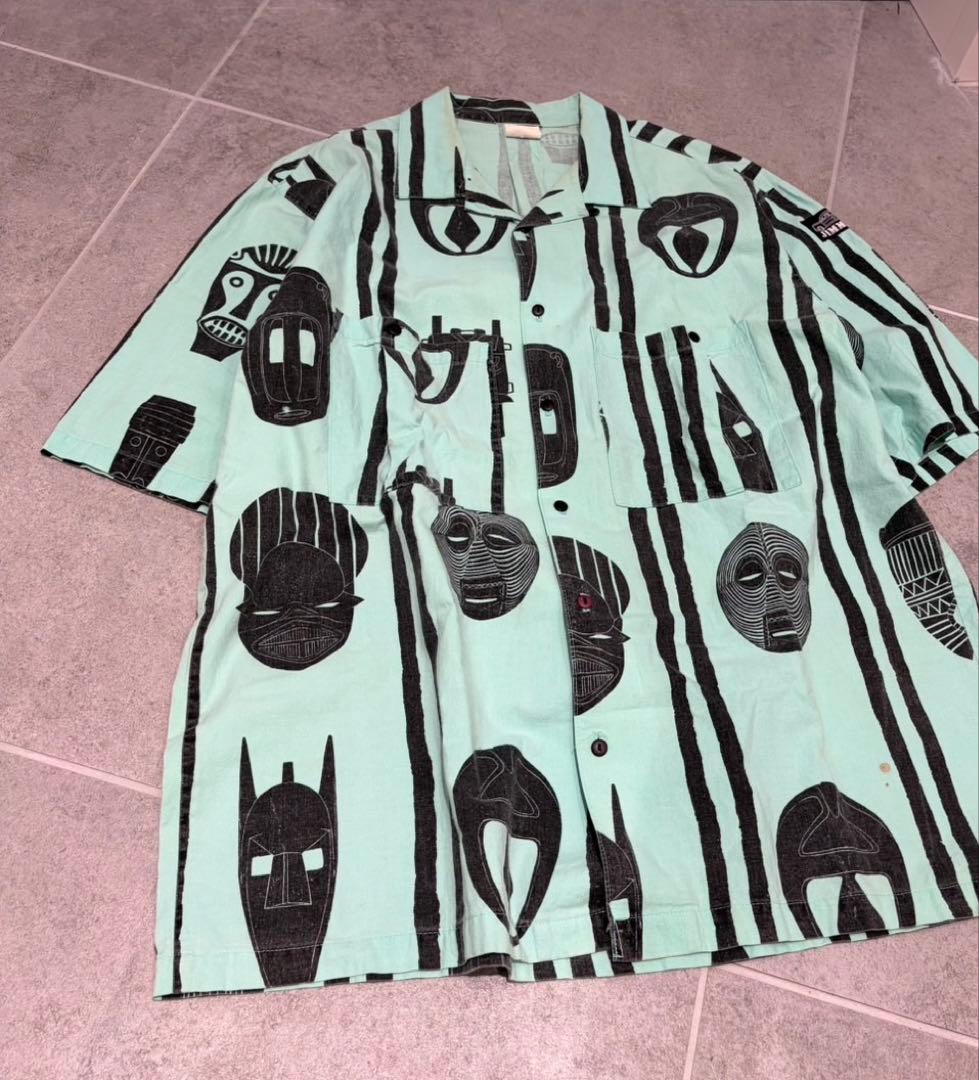 80s vintage jimmyz mask ジミーズ シャツ 激レア 80s JIMMY'Z 開襟 マスク柄 総柄 シャツ USA製 - メルカリ