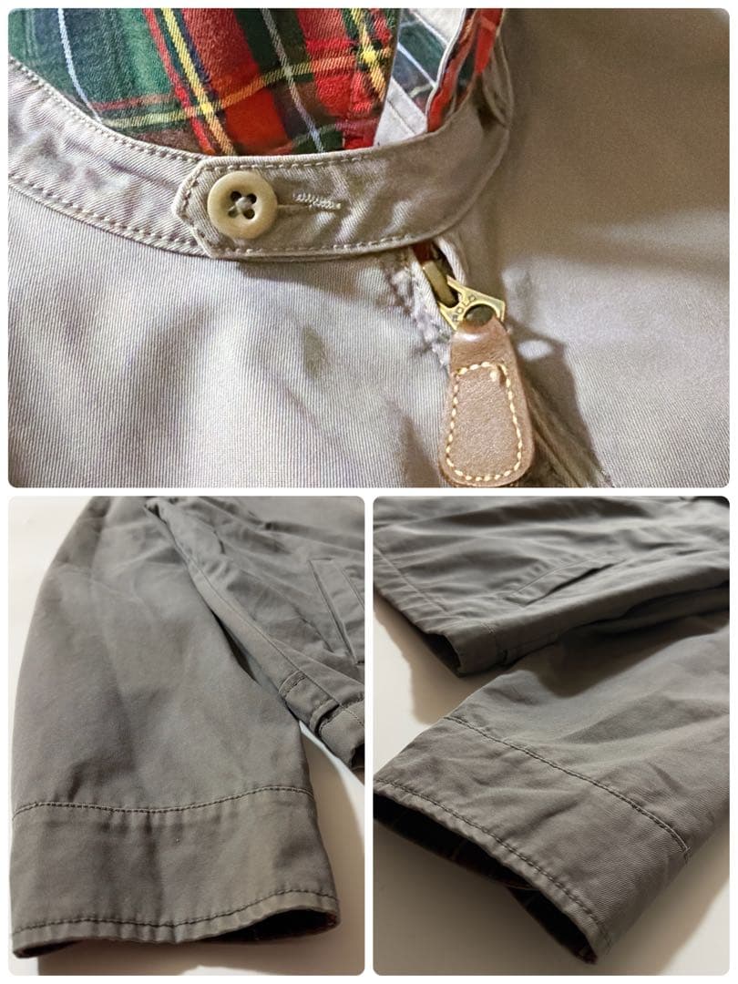 90s ラルフローレン スウィングトップ チンスト 裏地チェック L グレー