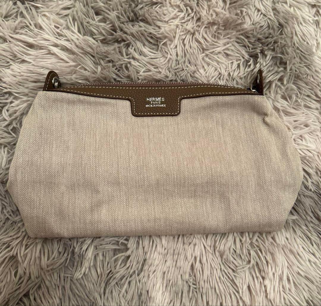 【美品】HERMES ポーチ レザー キャンバス HERMES（ポーチ）のフリマアイテム一覧