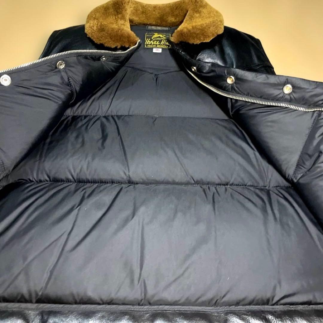 リアルマッコイズ ムートンカラー ホースハイド ダウンベスト36 極美品