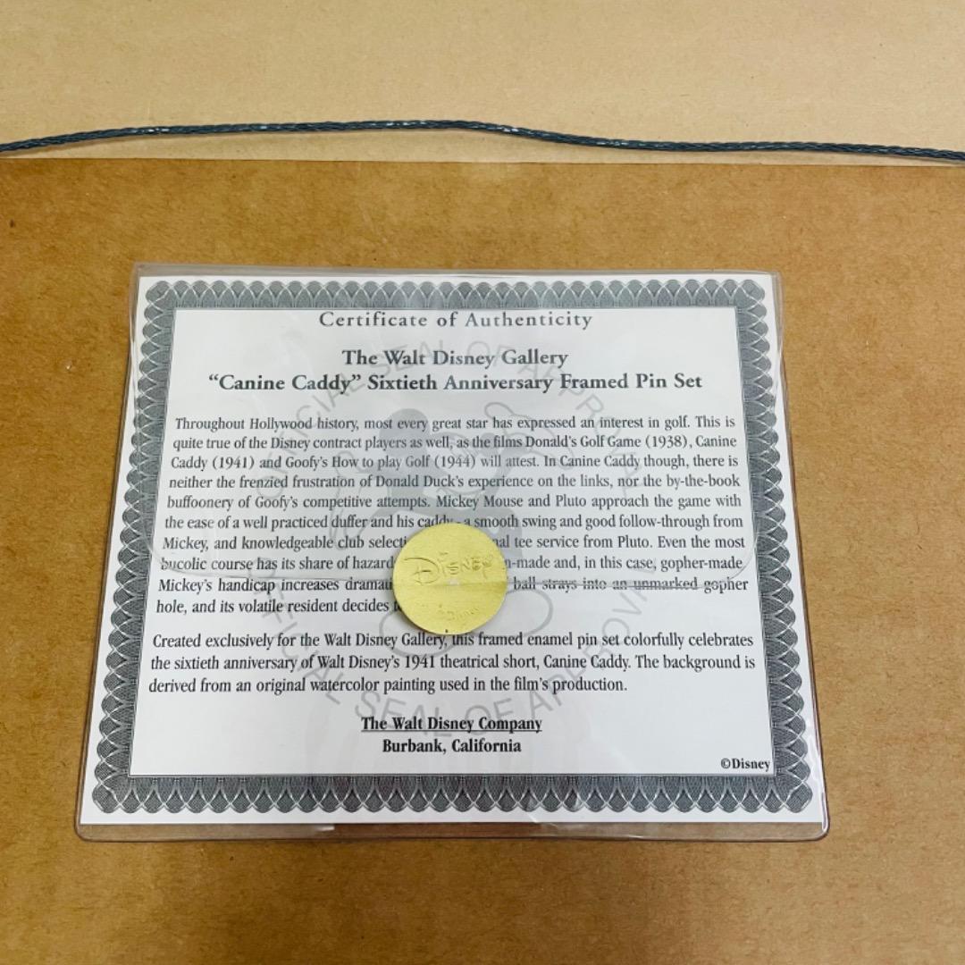 希少品 ミッキーのゴルフ Canine Caddy 60周年 セル画 ピンバッジ