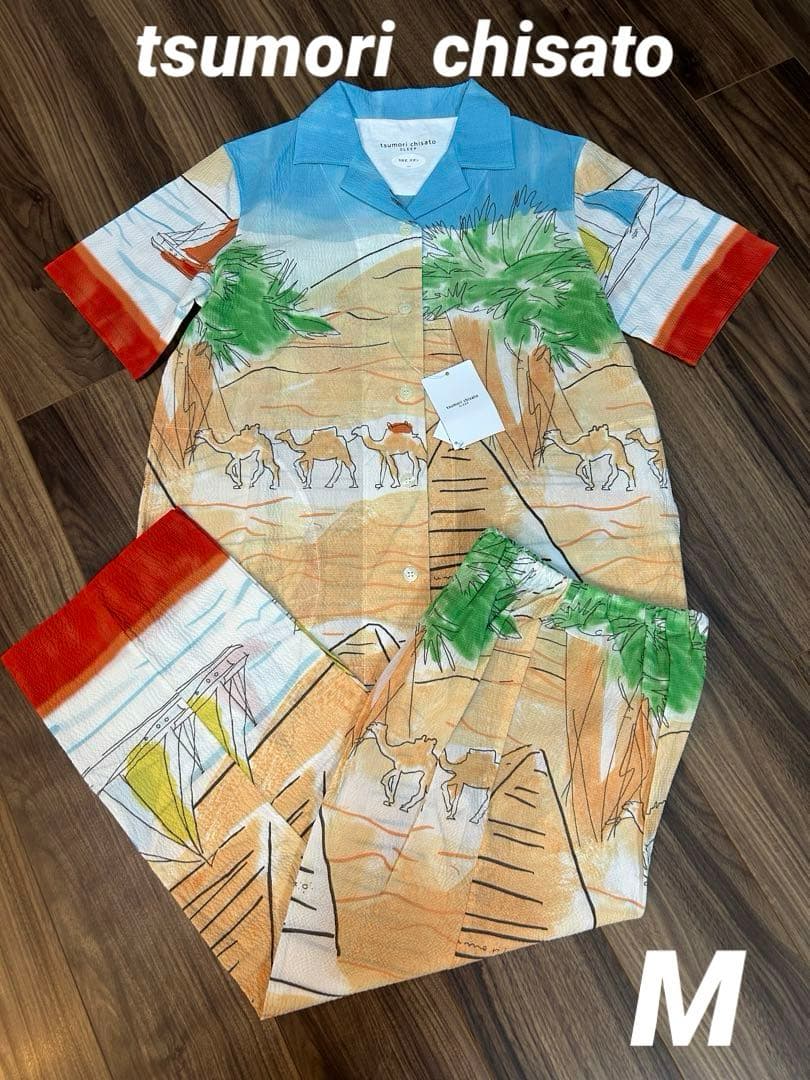 新品！ワコール　ツモリチサト　半袖パジャマ ルームウェア　リップル素材　M