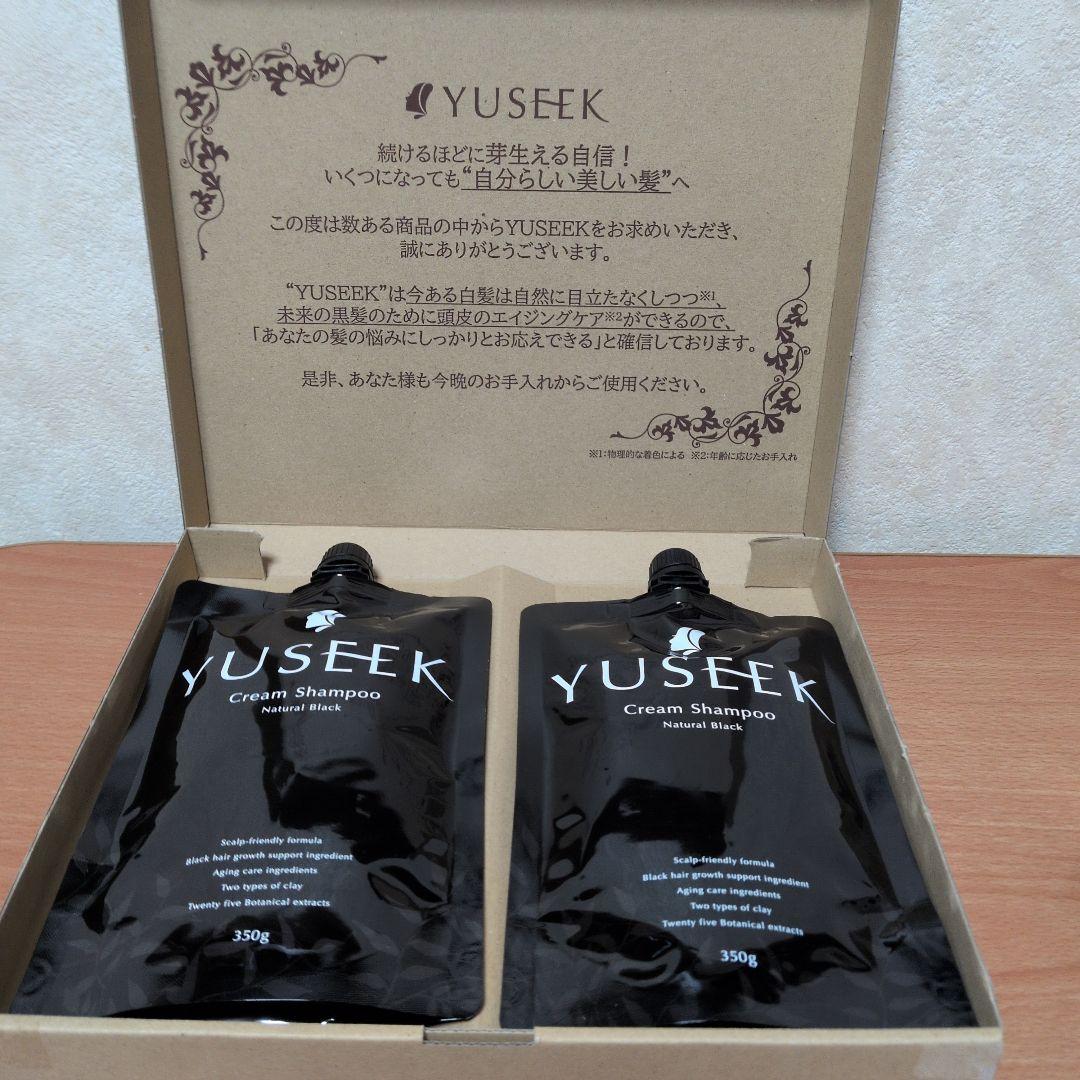 YUSEEK クリームシャンプー　ナチュラルブラック　３５０g　２個 YUSEEK ユーシーク クリームシャンプー 350g ナチュラルブラック : OSK