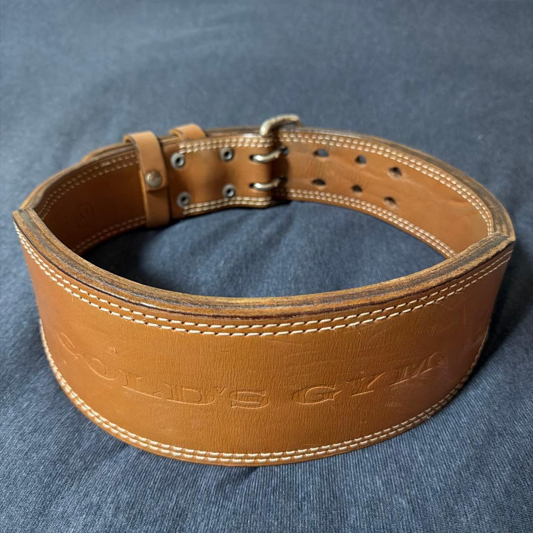 【美品】【Mサイズ】GOLD'S GYM プロレザーベルト