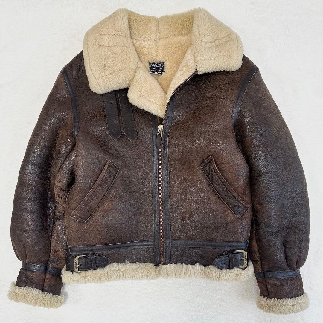 美品✨AVIREX TYPE B-3 フライトジャケット ムートン 36 M