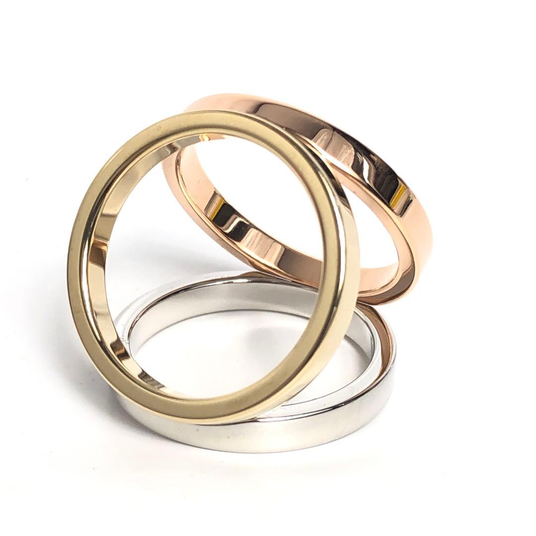 ほぼ未使用】HERMES エルメス スカーフリング トリオ トリコロール 3色