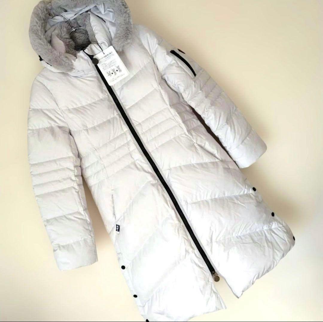 FILA GOLF《新品・未使用》ダウンコート ホワイトLL Aラインロング丈