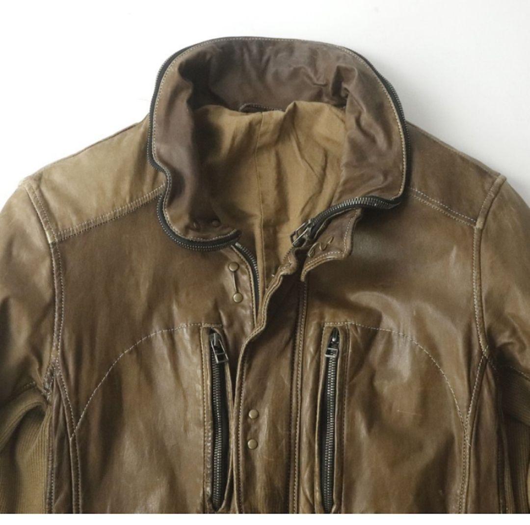 新品価格13.2万円超希少キョウジマルヤマ後染め加工高級仔牛革カーフ