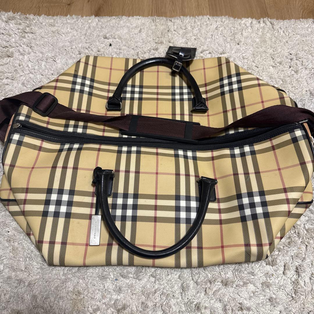 BURBERRY チェック柄 ボストンバッグ BURBERRY CHECK PATTERNED MINI BOSTON BAG/バーバリーチェック柄ミニ