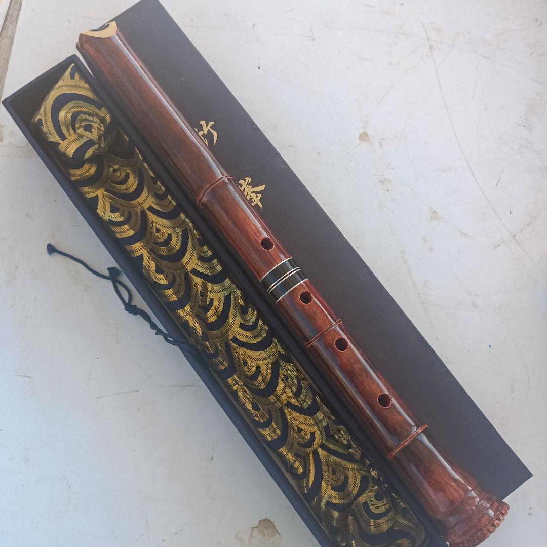 亀*子様 3504）竹峯尺八　２分割式　状態良好　和楽器　箱　袋あり