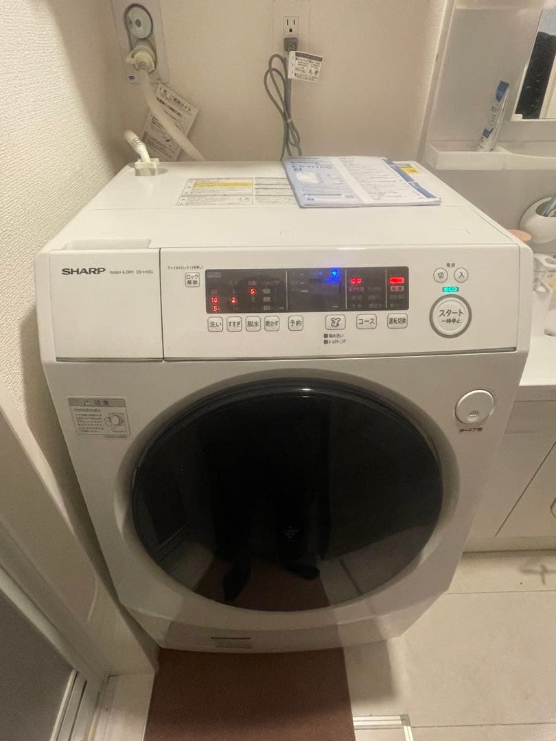 SHARP ドラム式洗濯機乾燥機 10/6kg ES-H10G