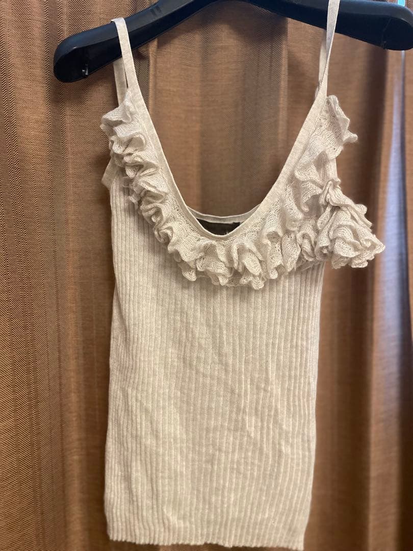 LOUIS VUITTON フリルキャミソール L