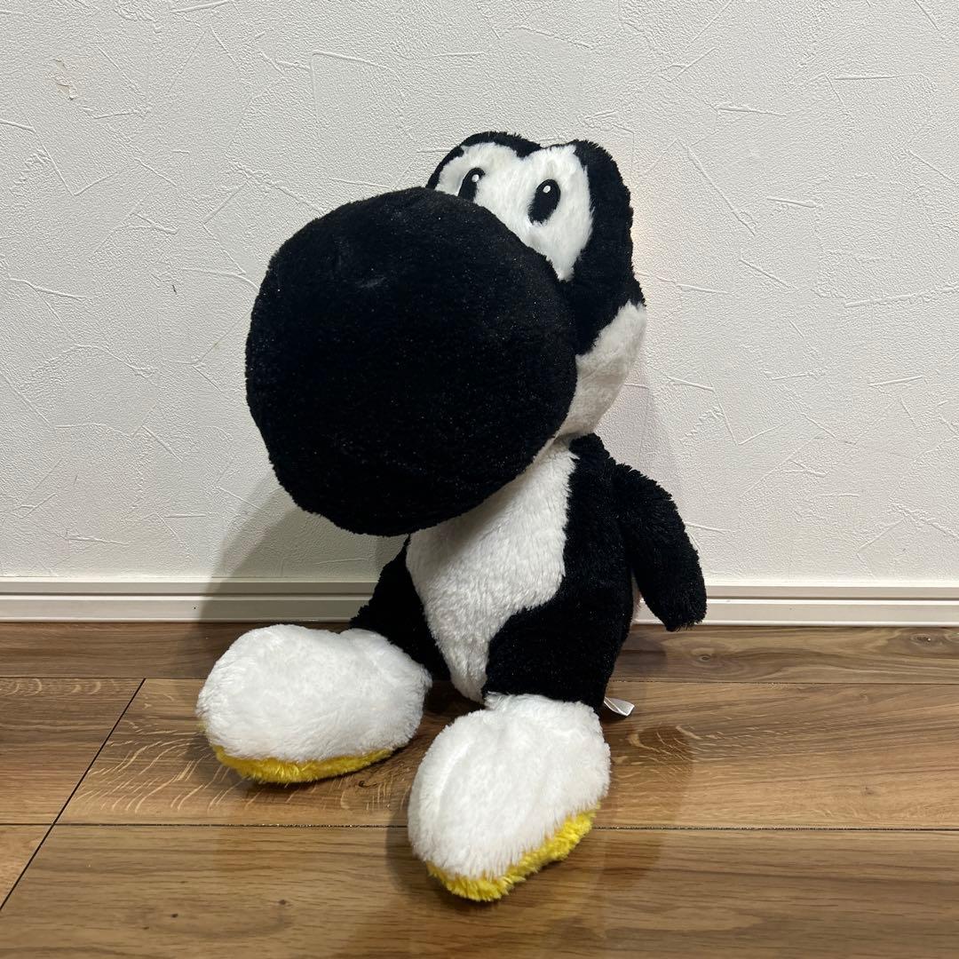 スーパーマリオ ぬいぐるみ ヨッシー 黒　くろ　ブラック