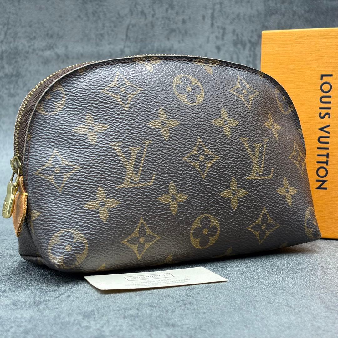 ルイヴィトン モノグラム ポシェットコスメティック PM PVC レザー 茶