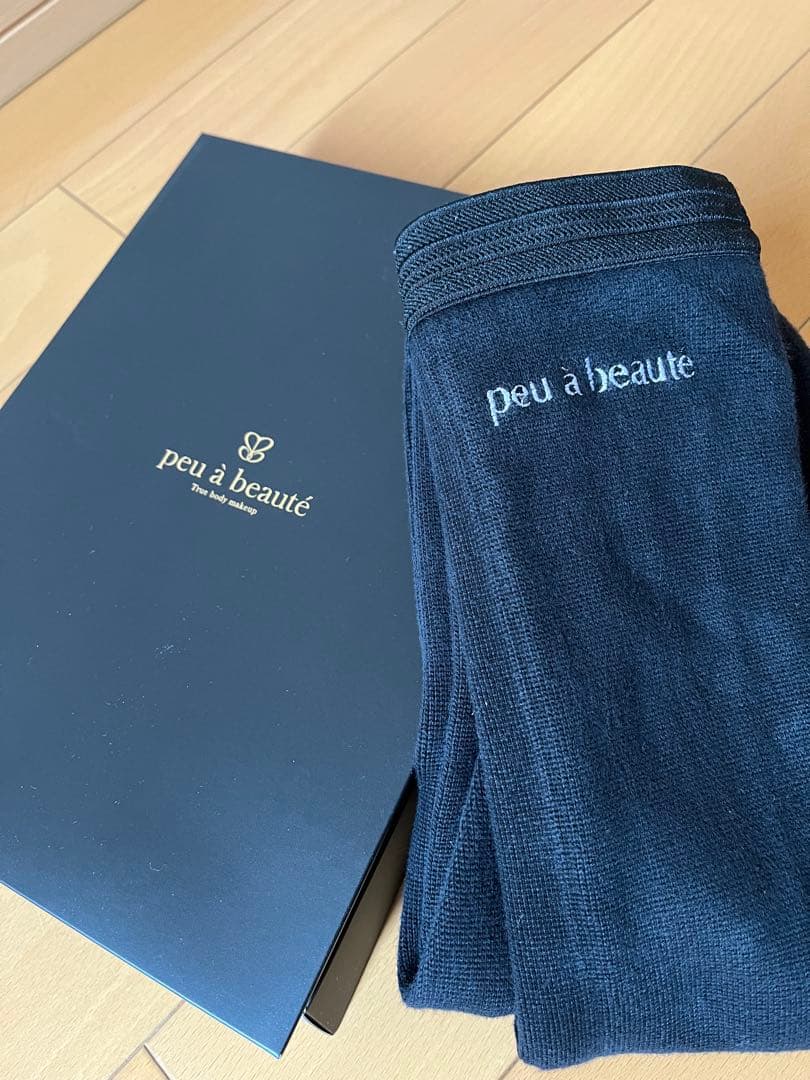 プウアボーテ　peu à beauté 着圧レギンス 黒　Lサイズ