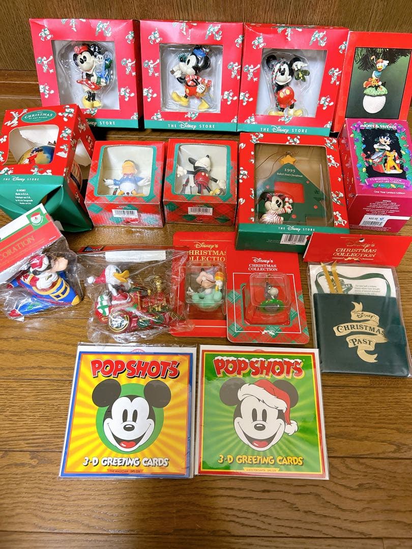ディズニークリスマスオーナメント　ポストカードなど16点セット　※バラ売り不可