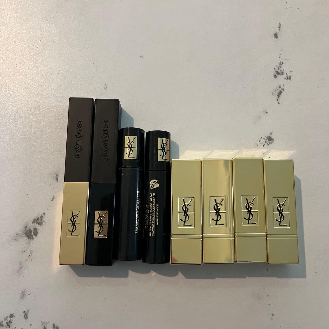 Yves Saint Laurent 赤系リップ、マスカラ8本セット