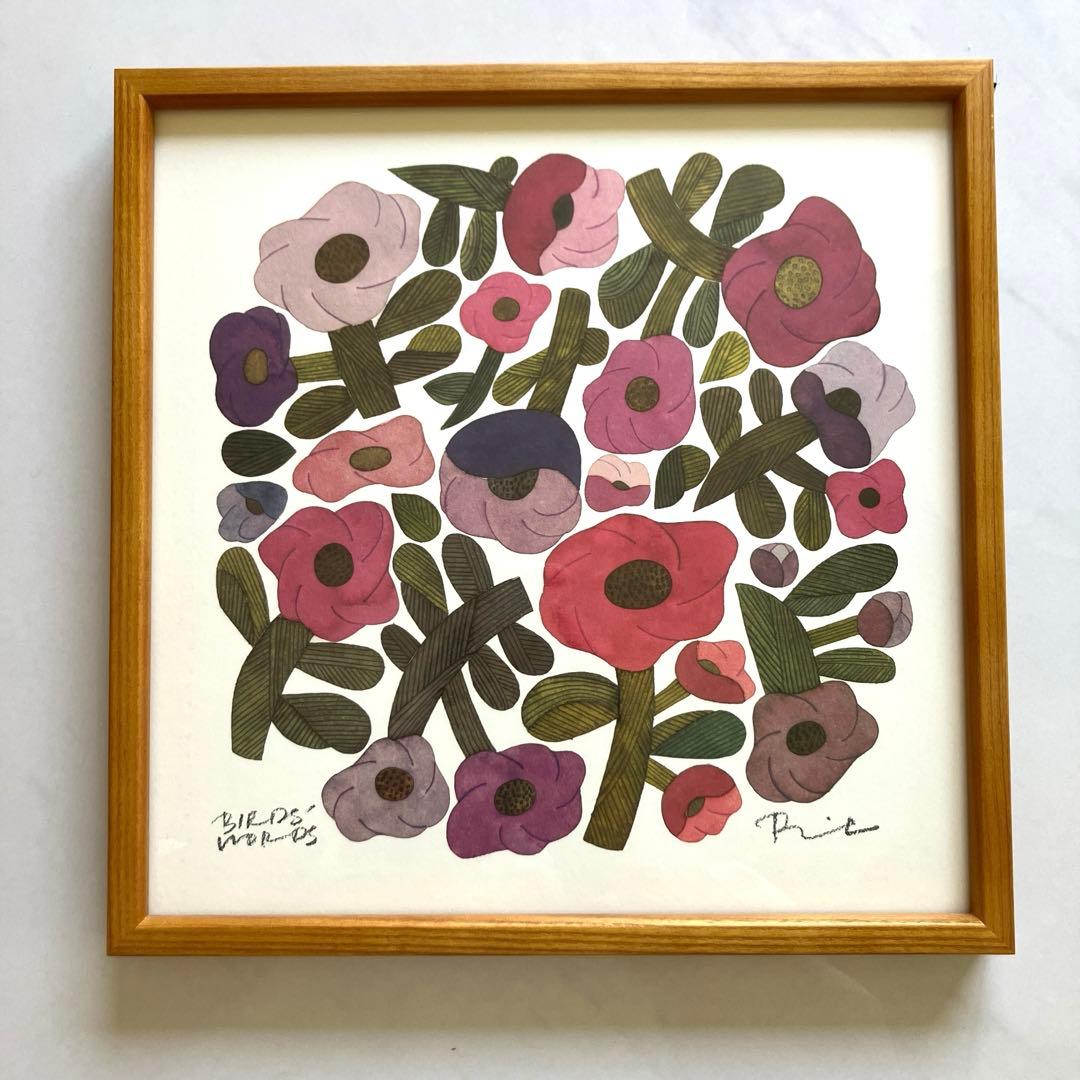BIRDS' WORDS グラフィック アネモネ 30 ナチュラルフレーム