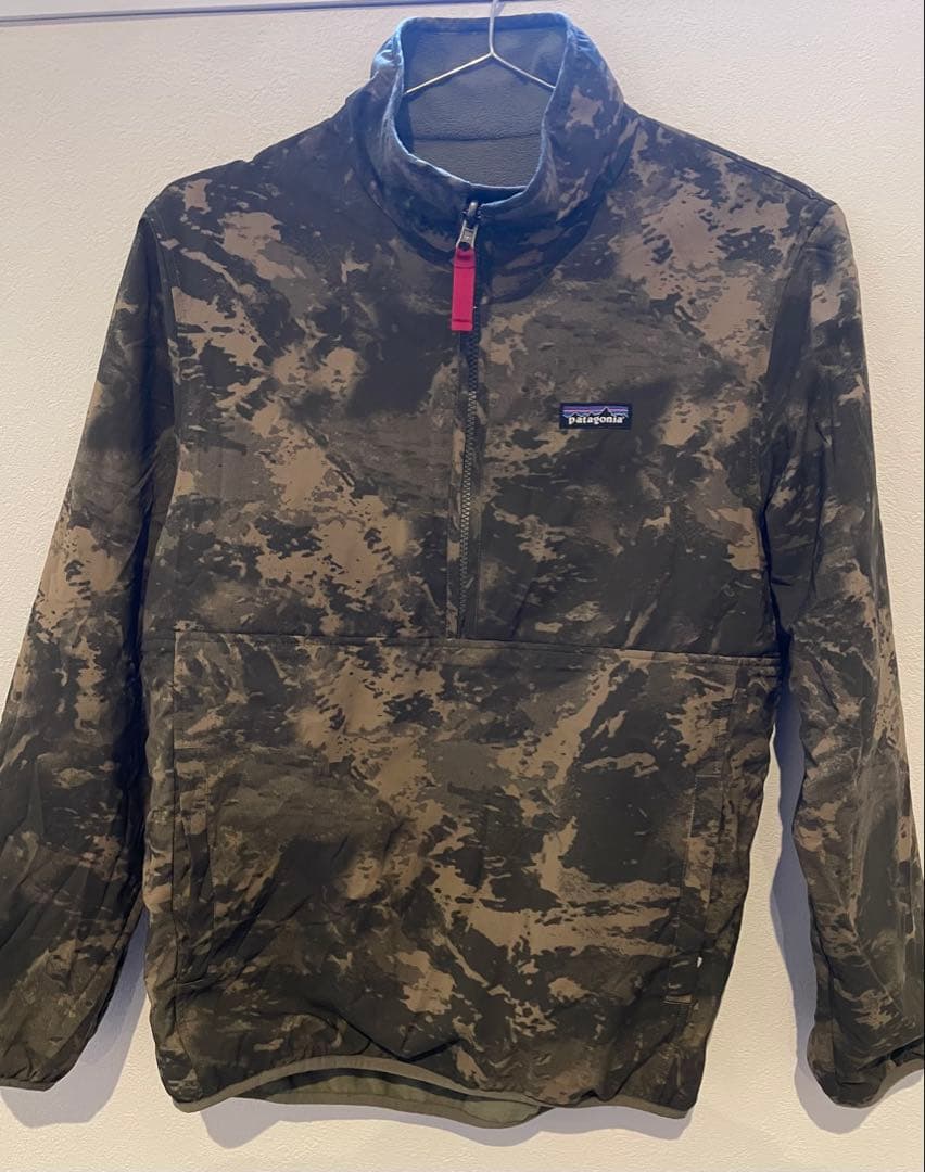 パタゴニア リバーシブル プルオーバー フリースジャケット　グリセード