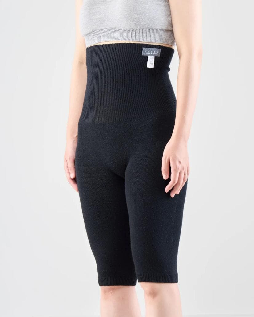 くらしきぬ シルク&ウール はらぱん(腹巻パンツ) ハーフタイプブラック