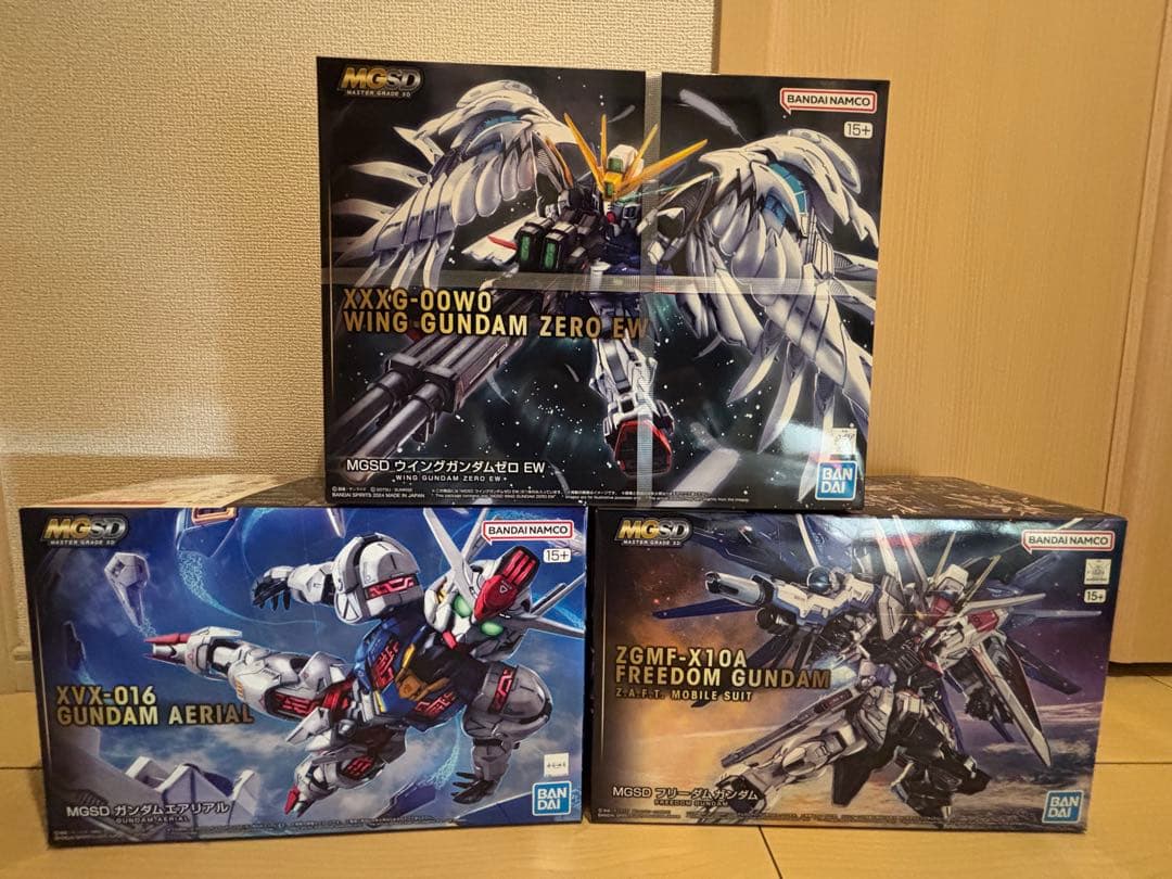 MGSD ウイングガンダムゼロ EW フリーダムガンダム　ガンダムエアリアル