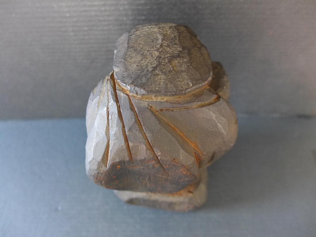 珍品 時代物 江戸期頃 一刀彫 大黒天 木彫 財運 招福物 アンティーク