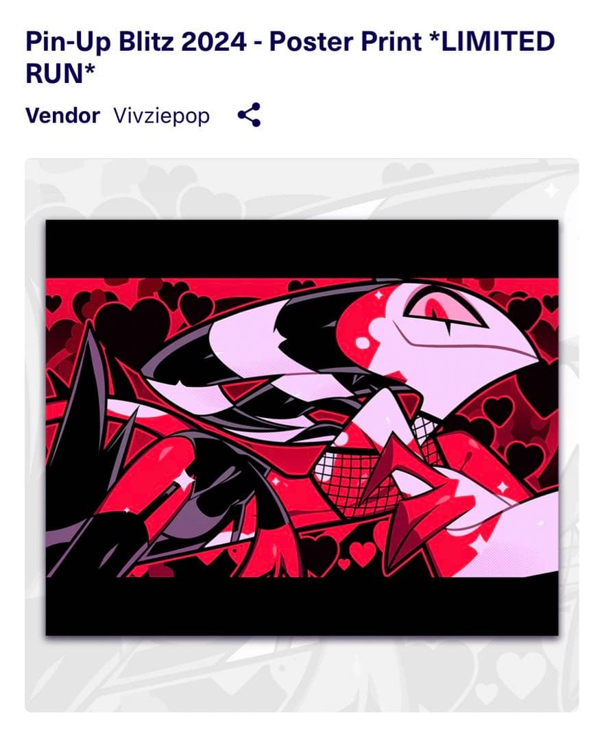 ヘルヴァボス Helluva Boss バレンタイン限定 ポスター - メルカリ