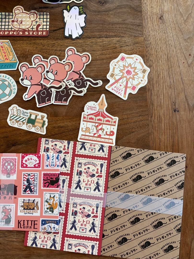 オビワン レトロ郵便 デザインペーパー ミニカード オッポ商店 貼り箱入り