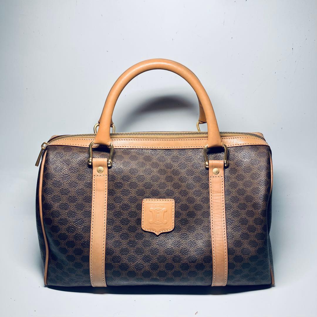 m*★様 極美品　セリーヌ マカダム ハンドバッグ ボストンバッグ ミニボストン