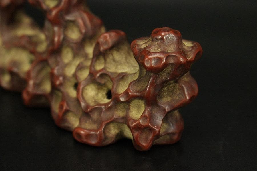 中国美術 朱泥 庭岩形 筆架 文房四宝 在印(HA520) - メルカリ