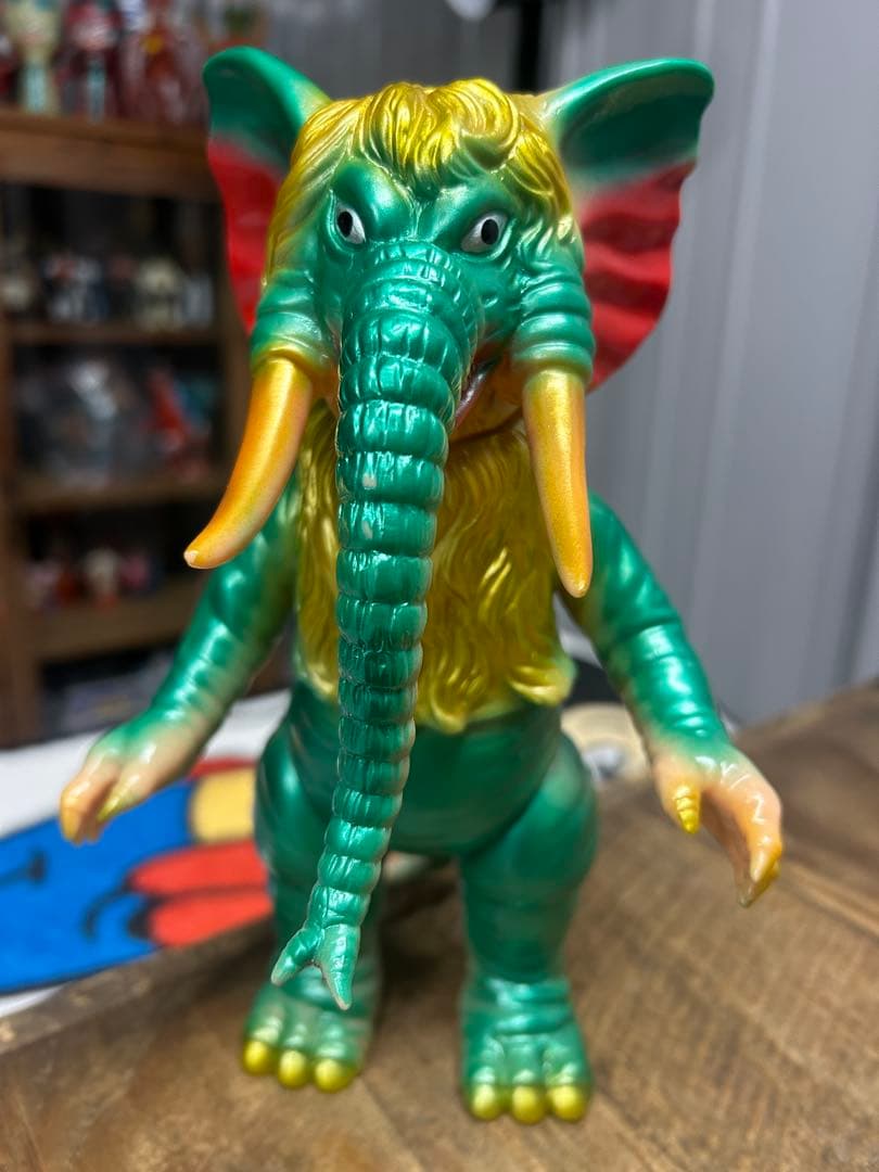 ブルマァク　怪獣シリーズ　タイガン　フィギュア　ソフビ　墓場の画廊 ソフビ/ブルマァク BULLMARK/リトルタイラント/グリーン｜墓場の画廊