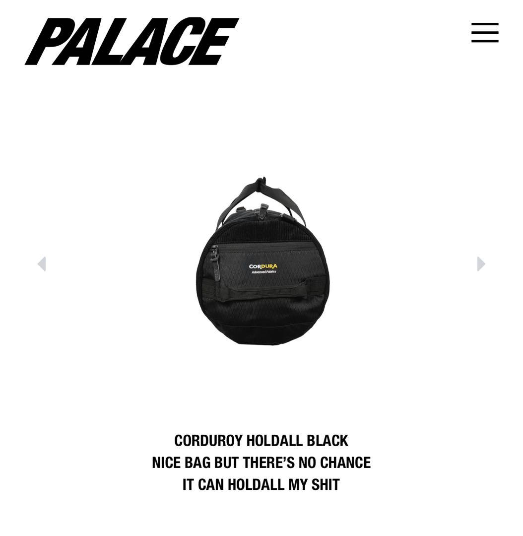 Palace Corduroy Holdall Black 常田 kinggnu - メルカリ