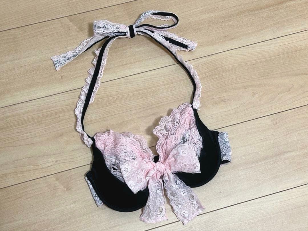 MARS♡大人気激レア♡盛りブラ／見せブラ♡小悪魔カラー♡ブラック×ベビーピンク