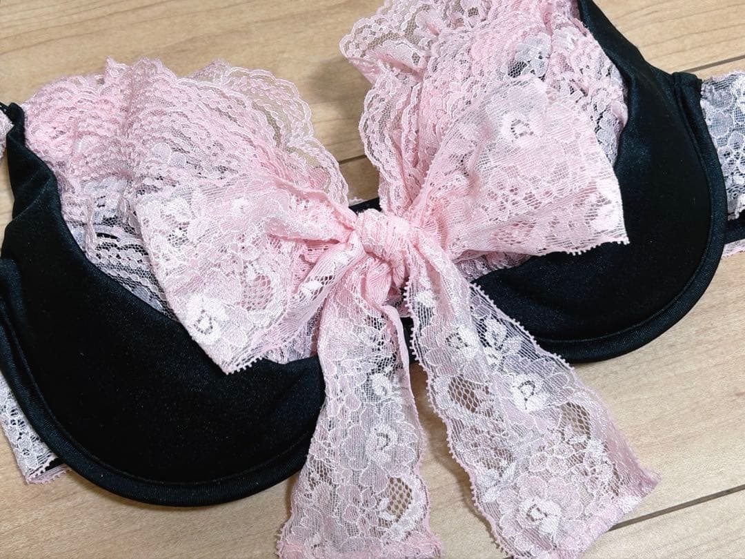 MARS♡大人気激レア♡盛りブラ／見せブラ♡小悪魔カラー♡ブラック×ベビーピンク
