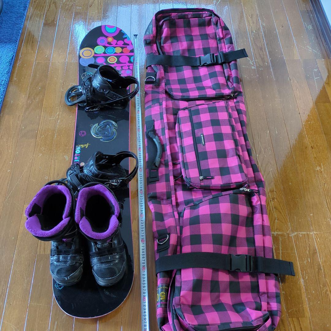 Burton Feather スノーボードセット BURTON（バートン） BURTON Feather/Pony 2点セット ケース付 サイズ