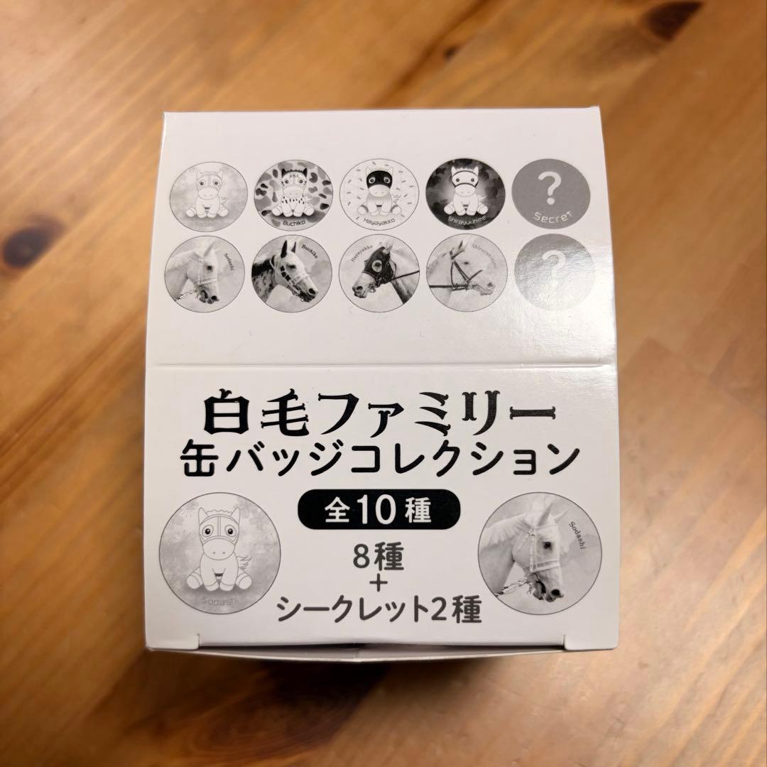 白毛ファミリー 缶バッジ 全10種コンプリート 競走馬 アイドルホース