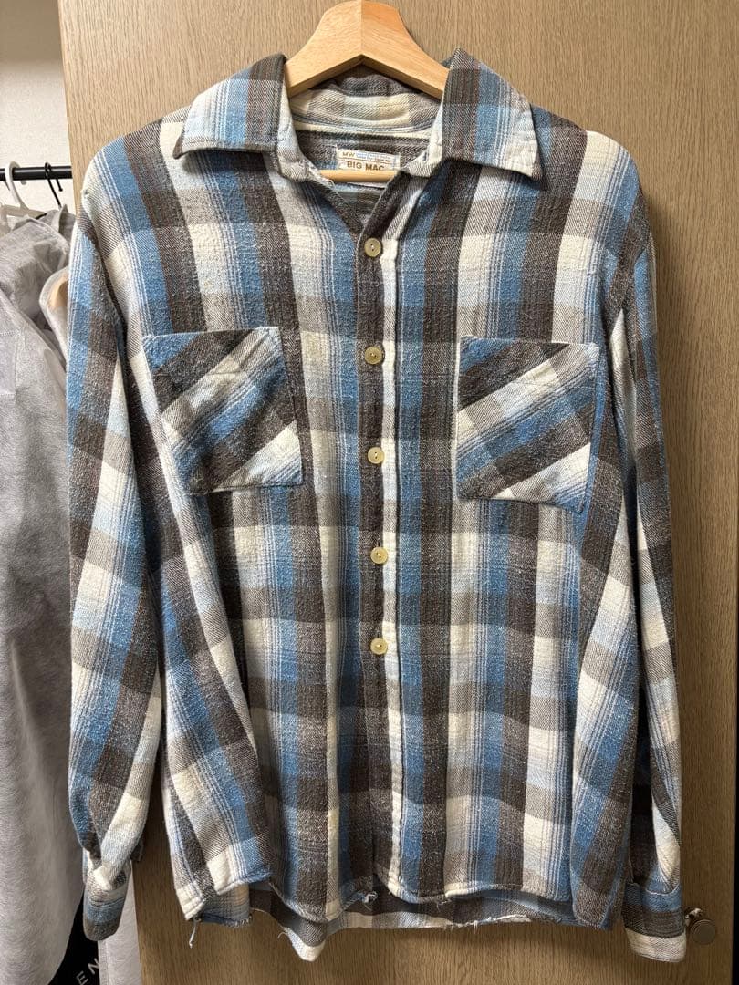 70s〜80s BIG MAC チェック柄ネルシャツ Lサイズ