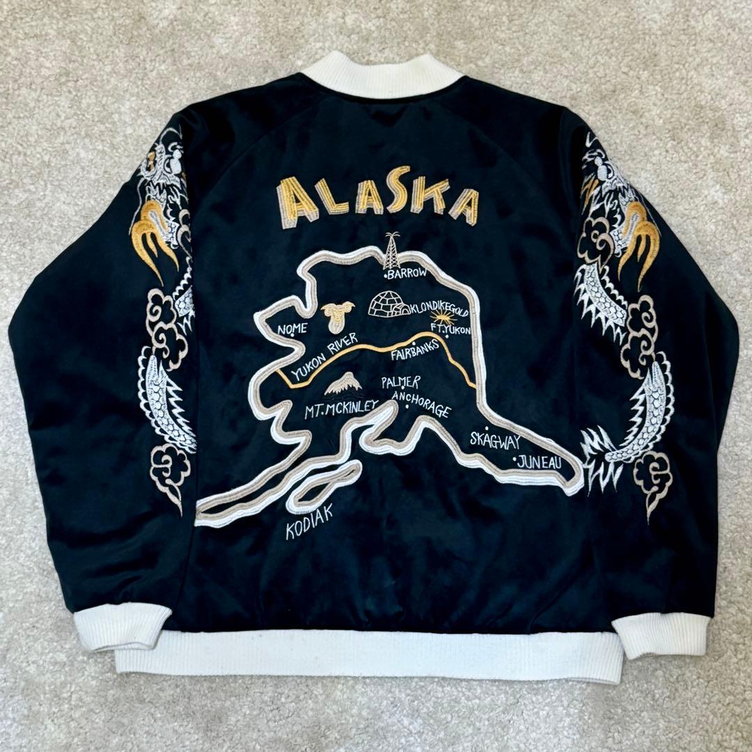 HOUSTON USA アラスカ 日本限定 別珍 スカジャン　XL HOUSTON（ヒューストン） 別珍 スカジャン アラスカ スーベニア