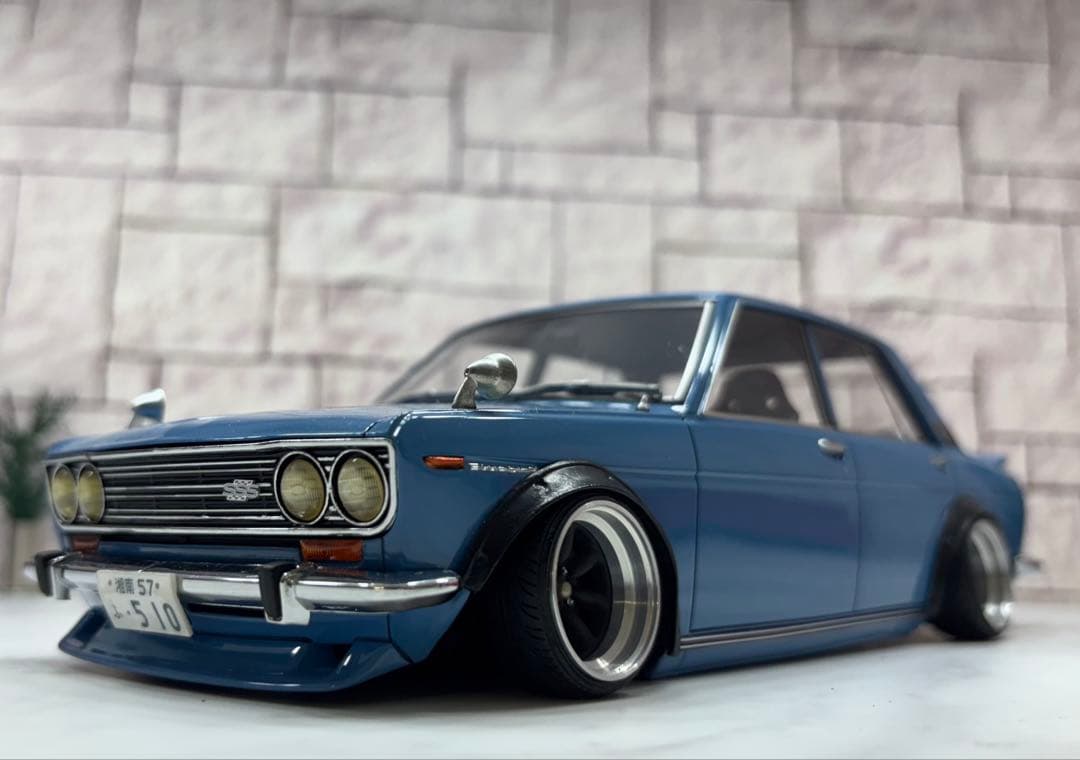 1/18ミニカー IG 510ブル　ワタナベ深リムオーバーフェンダーカスタム 1/18ミニカー IG 510ブル ワタナベ深リムオーバーフェンダーカスタム