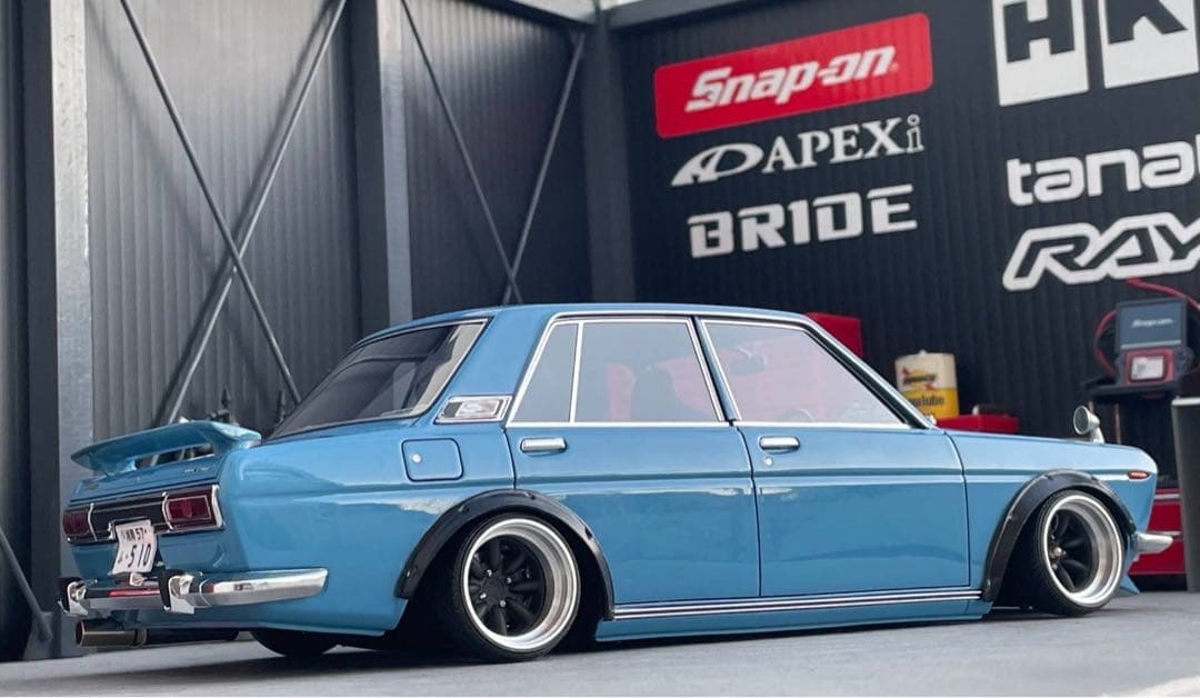 1/18ミニカー IG 510ブル ワタナベ深リムオーバーフェンダーカスタム