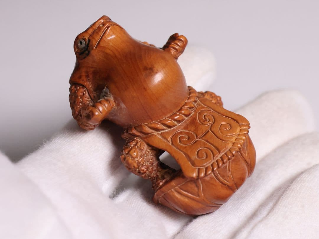 木製 提物 根付 玉石銘 蛙力士 横綱 相撲 彫刻 木彫【MA887】 - メルカリ