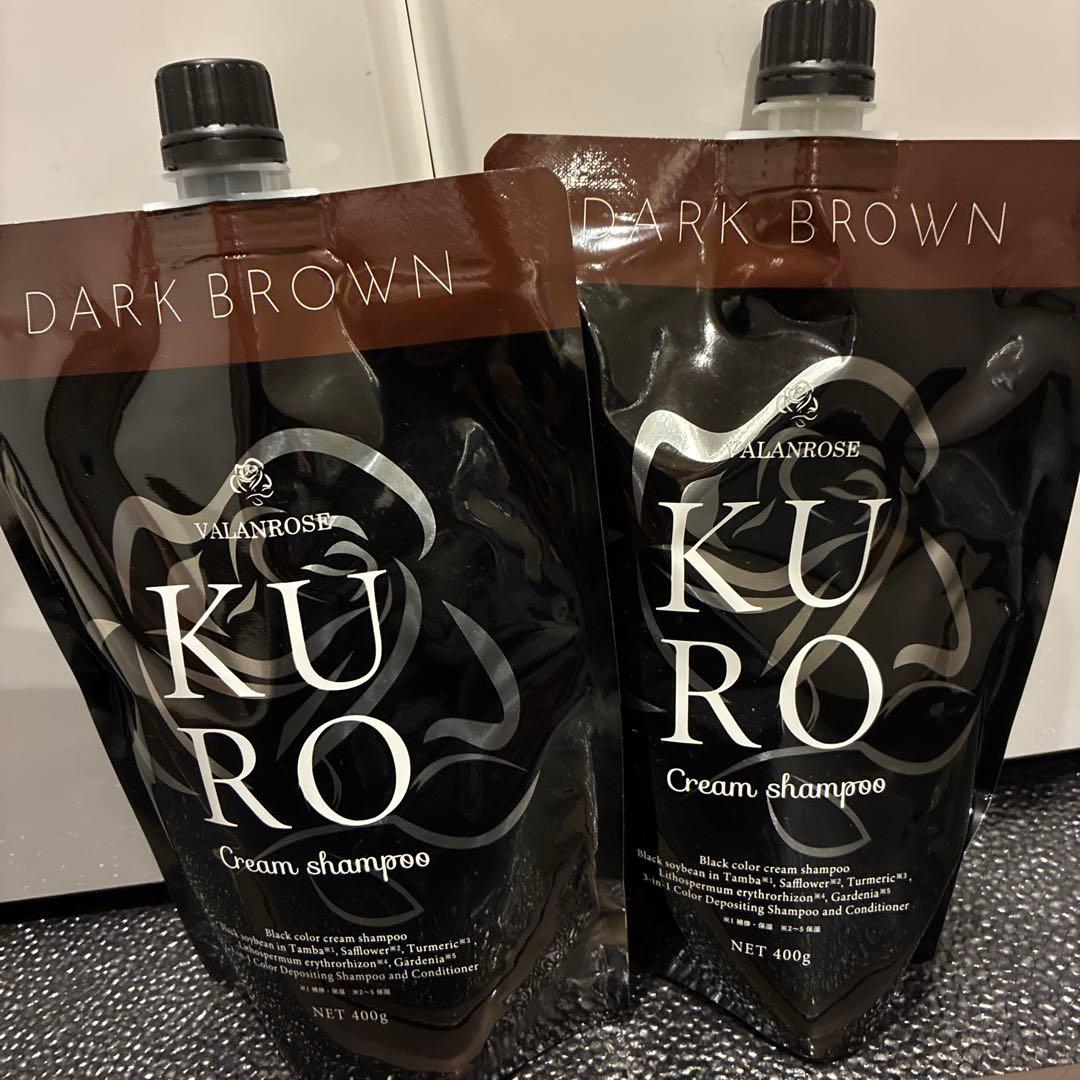 VALANROSS KURO Cream shampoo ダークブラウン 400 Amazon.co.jp: 白髪染め シャンプー カラートリートメント バラン