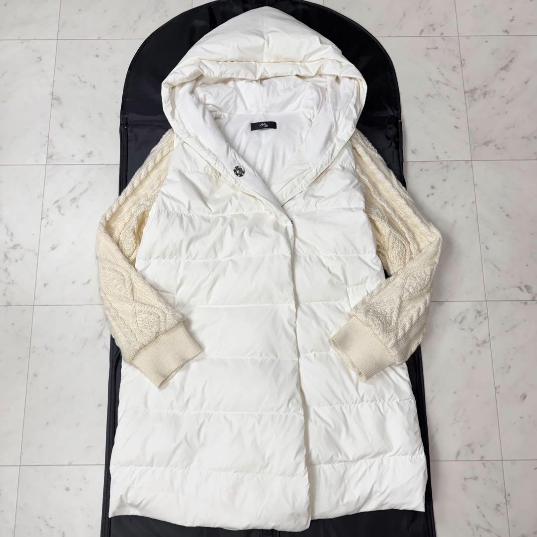 センソユニコ M2 切り替え ダウンコート ホワイト アイボリー サイズ38