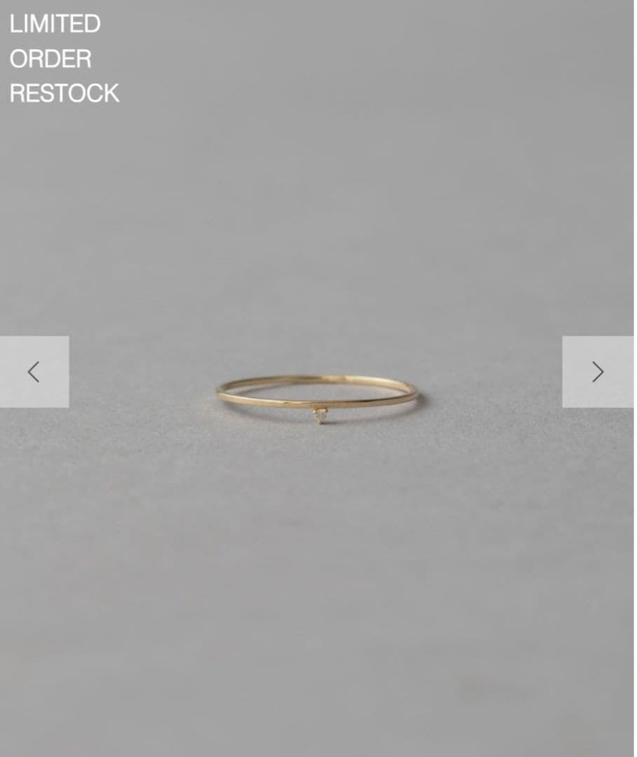 新品未使用・ete【ONLINELimited] K10YGダイヤモンドリング